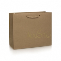 Brown recycled paper bag with rope handle